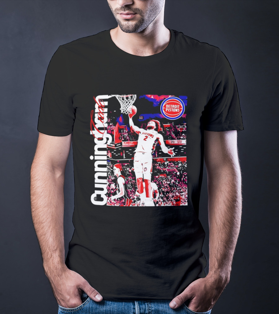 Cade Cunningham Dunking Detroit Pistons Basketball T-Shirt