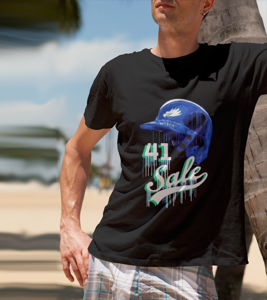 Chris Sale 41 Florida Gulf Coast Eagles Baseball Helmet T-Shirt