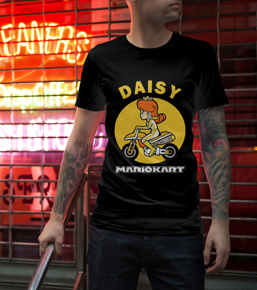 Daisy Mario Kart Motorcycle Rider T-Shirt