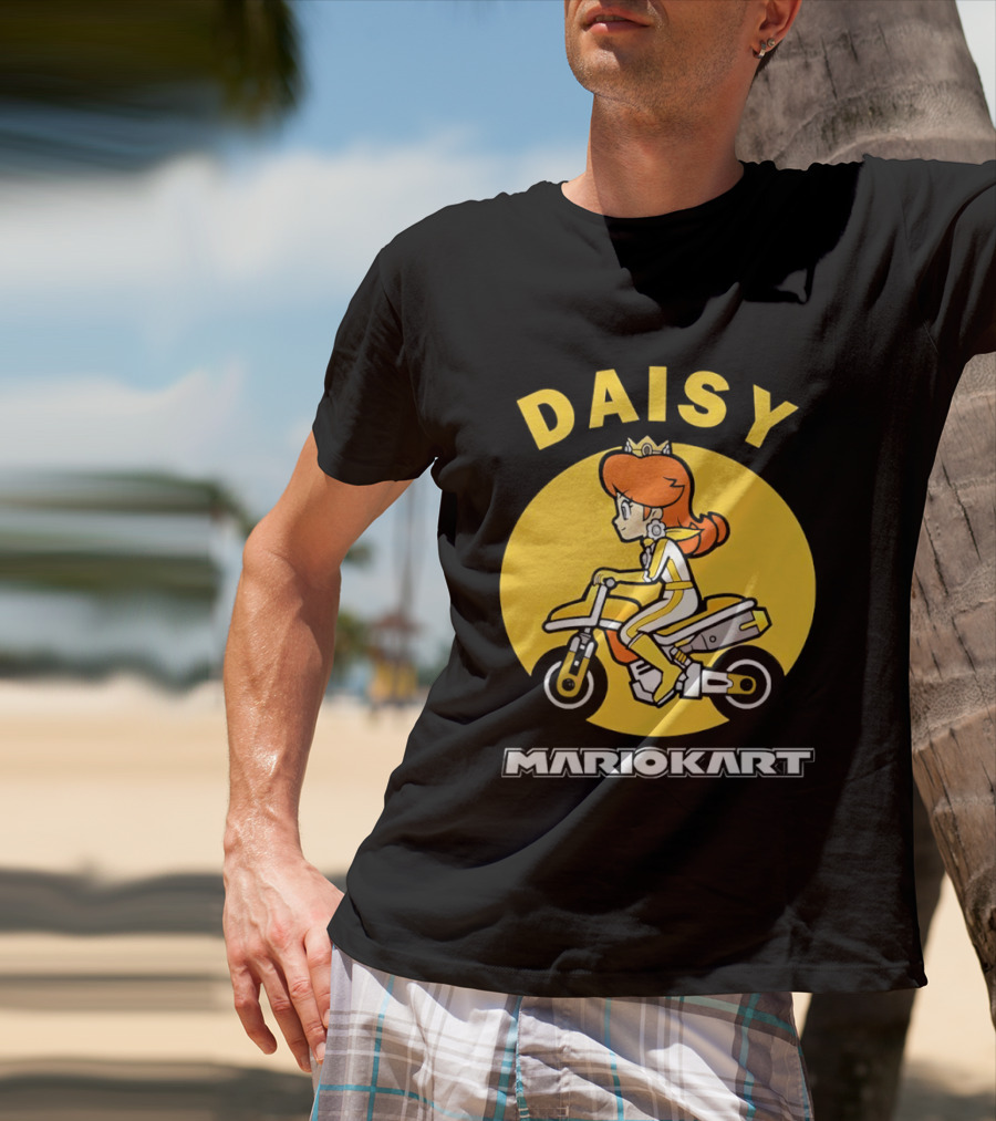 Daisy Mario Kart Motorcycle Rider T-Shirt