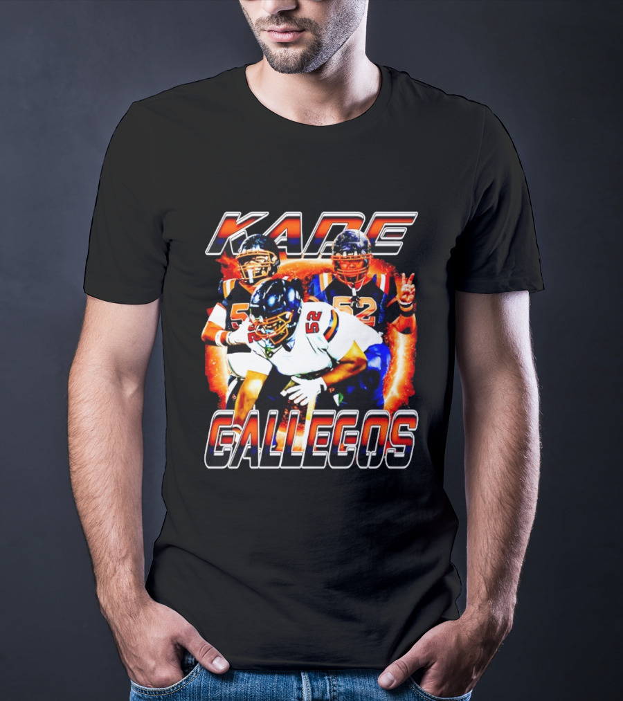 Kade Gallegos 52 Chicago Bears Football T-Shirt