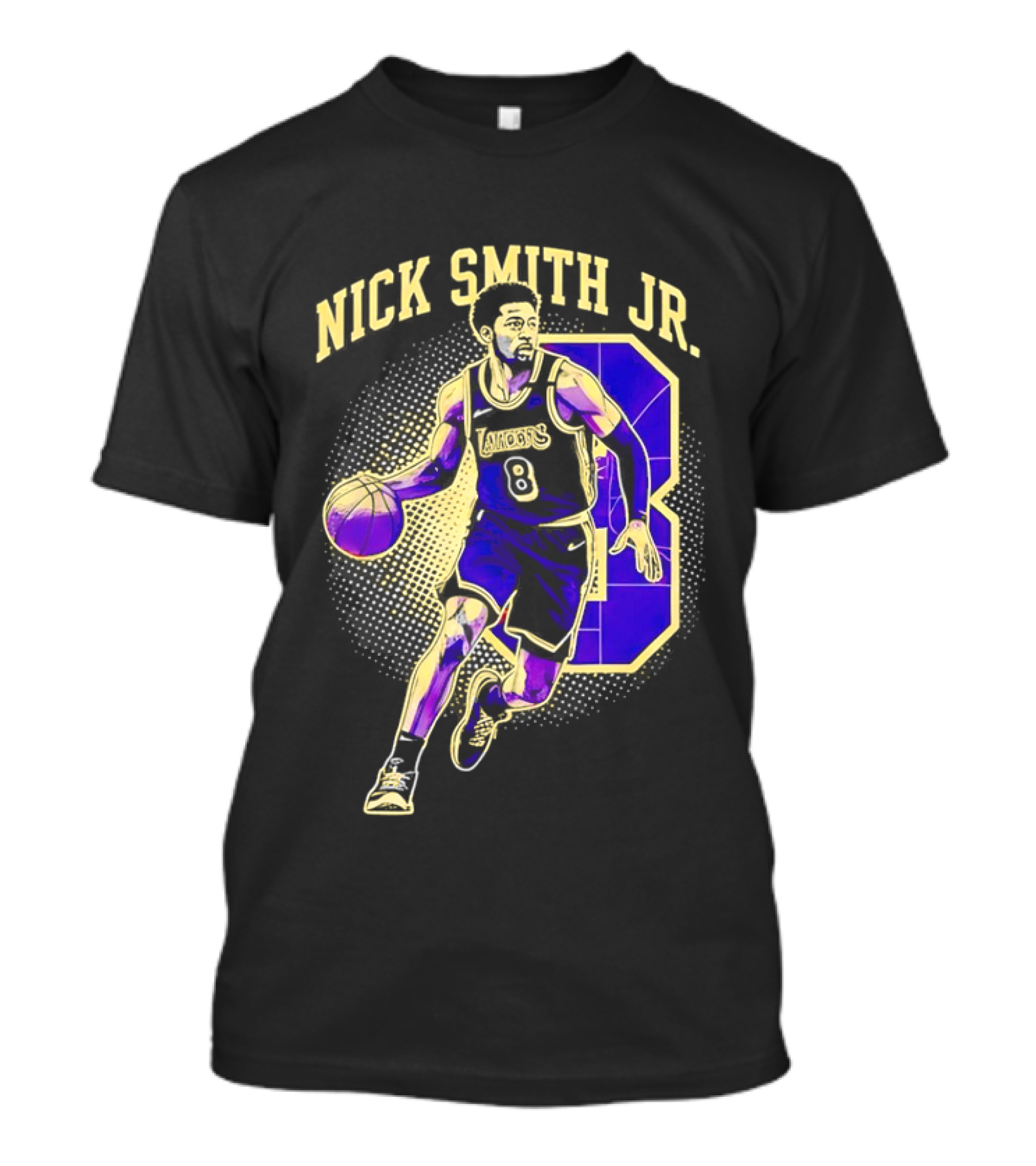 Nick Smith Jr Los Angeles Lakers Basketball Player Number 8 T-Shirt