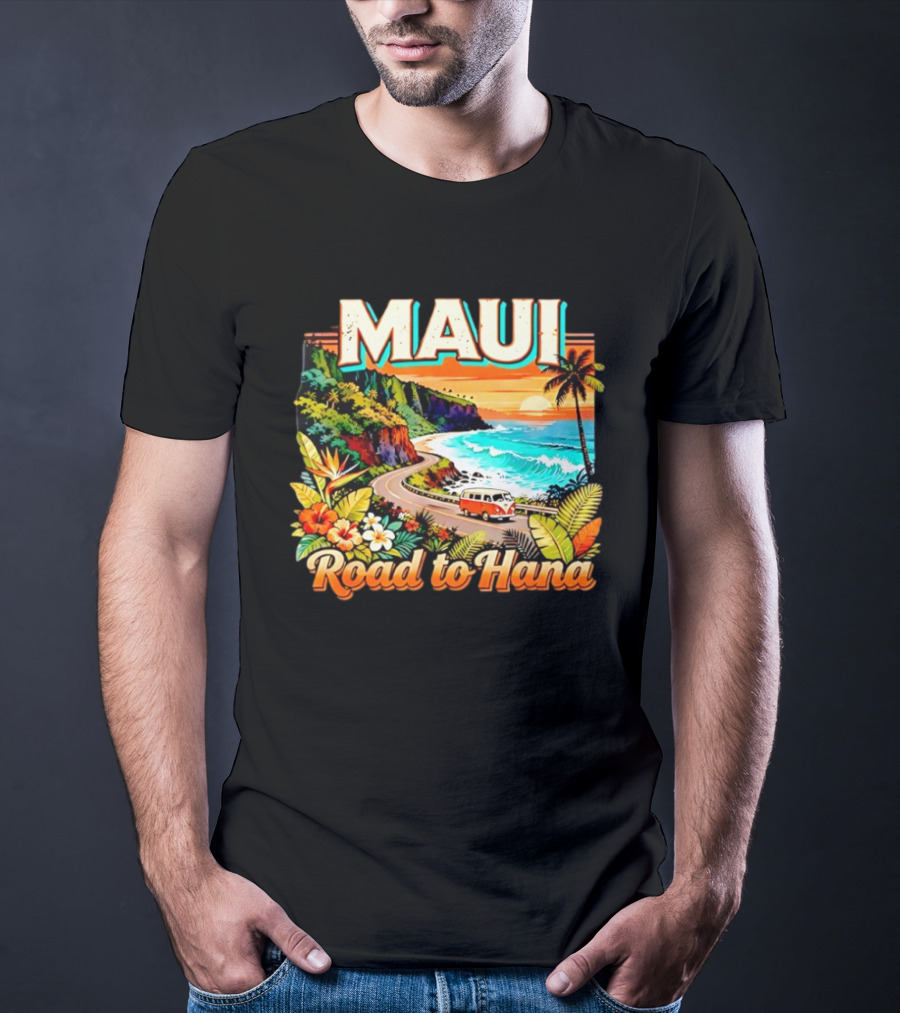 Maui Scenic Road To Hana Hawaii Tropical Adventure T-Shirt