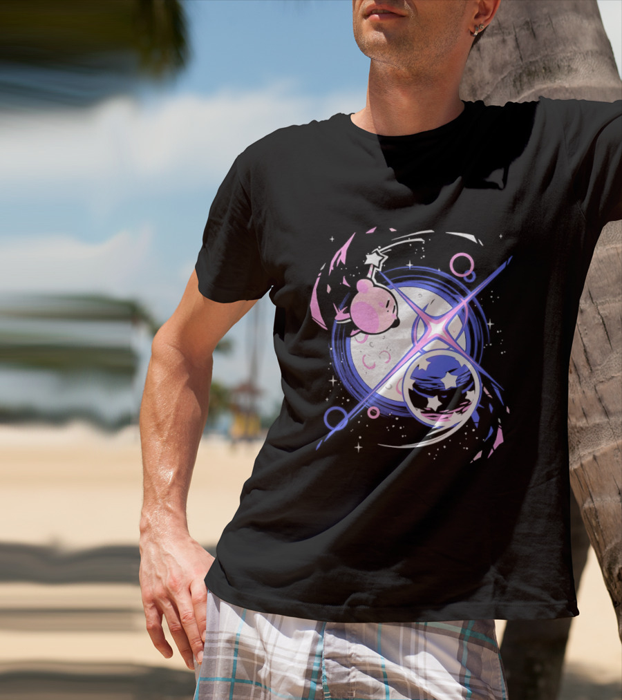 Kirby Celestial Cosmic Dance With Stars And Lunar T-Shirt