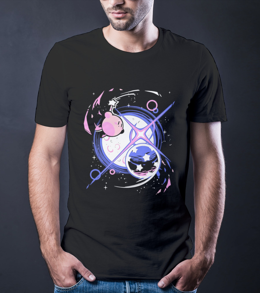 Kirby Celestial Cosmic Dance With Stars And Lunar T-Shirt
