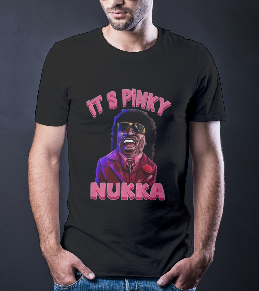 IT'S PINKY NUKKA Cartoon Vintage Style Afro Retro Suit Sunglasses T-Shirt