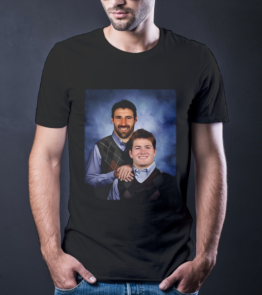 Mike Vrabel Drake Maye New England Patriots Step Brothers Football T-Shirt