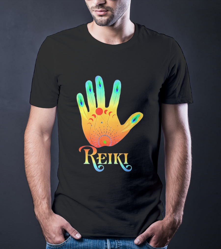 Reiki Practitioner Healer Therapist Master Colorful Hand T-Shirt