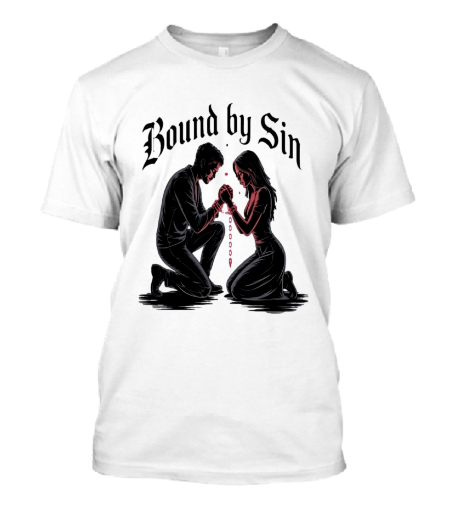 Bound By Sin Couple Chain Embrace T-Shirt