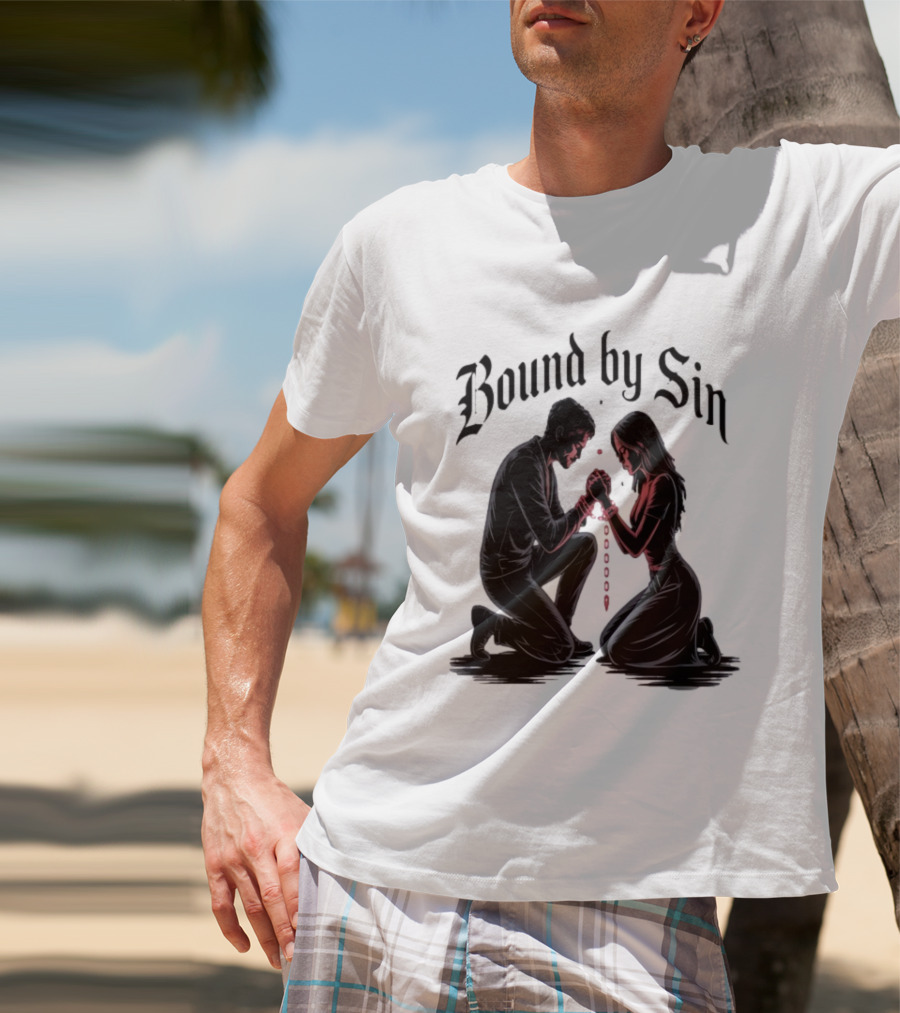 Bound By Sin Couple Chain Embrace T-Shirt