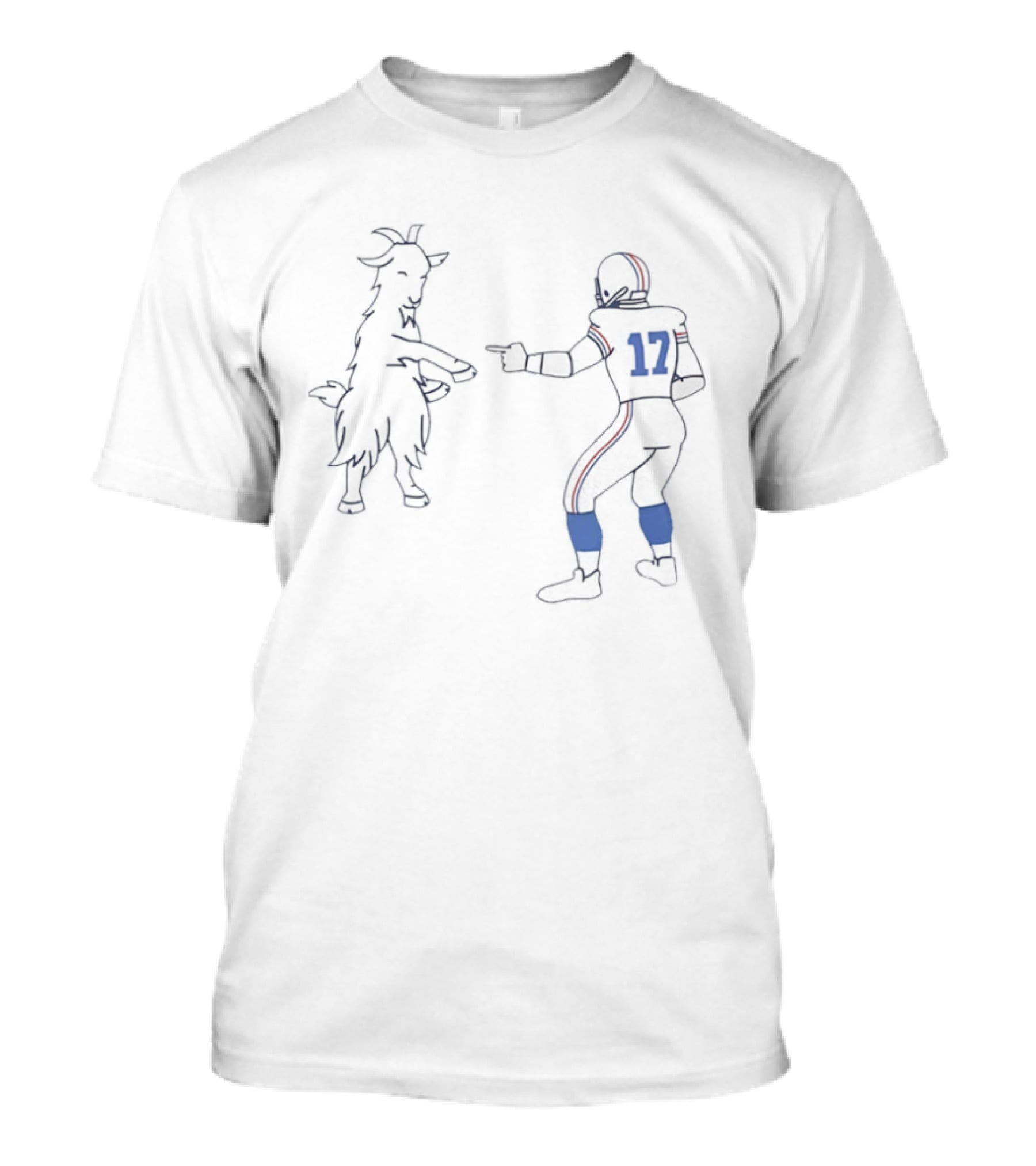 Allen Josh 17 Buffalo Bills Goat Football Player T-Shirt