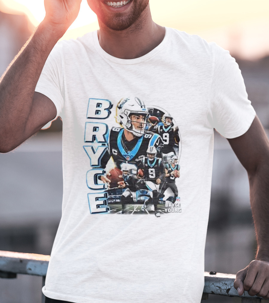 Bryce Young Carolina Panthers NFL Quarterback Football Collage T-Shirt