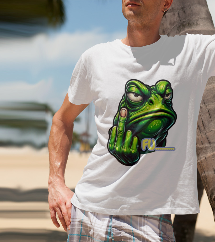 FU Frog Meme Gesture T-Shirt