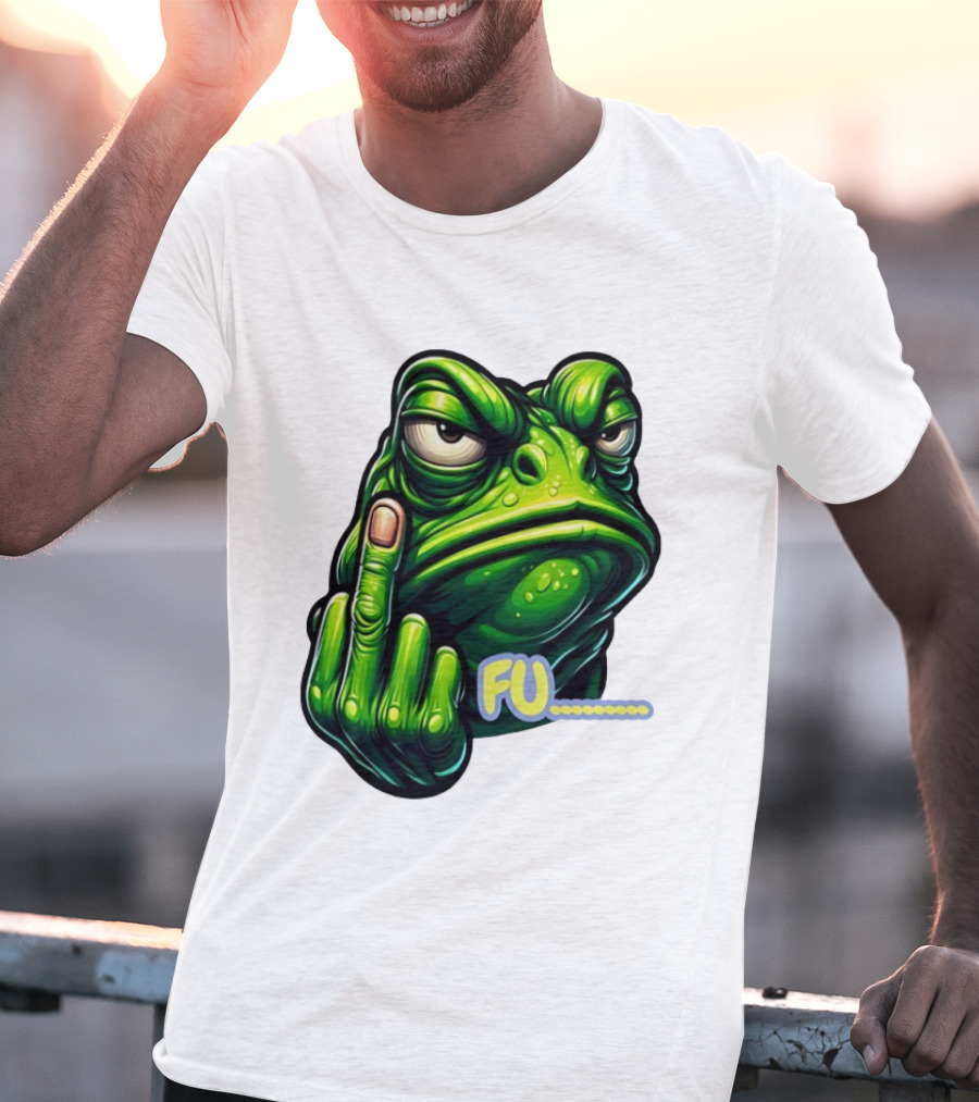 FU Frog Meme Gesture T-Shirt