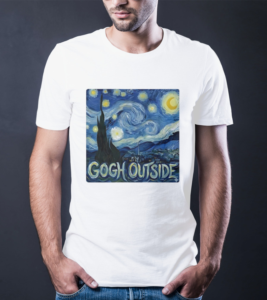 Gogh Outside Starry Night Van Gogh T-Shirt