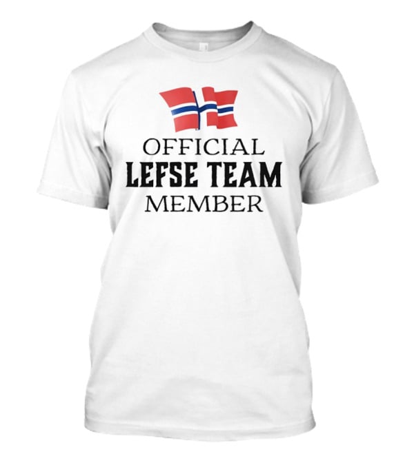 Official Lefse Team Member Norwegian Flag T-Shirt