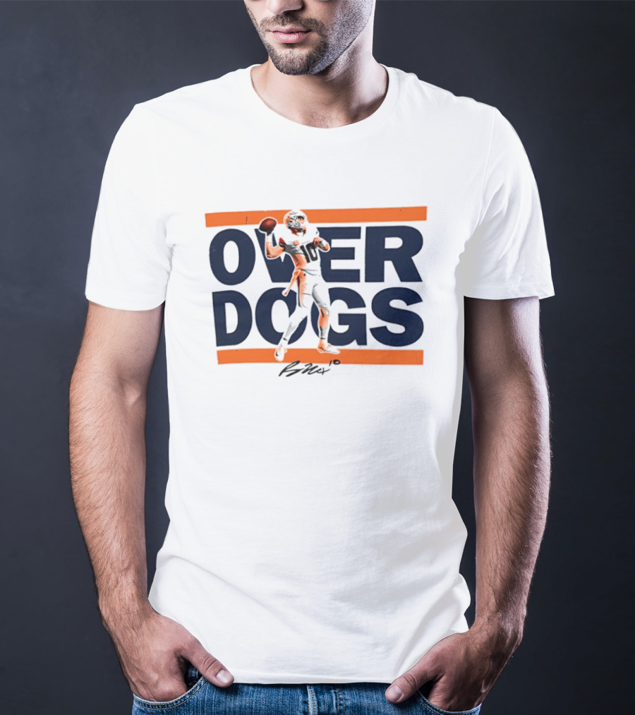 Over Dogs Bo Nix Denver Broncos Football Signature Bold T-Shirt
