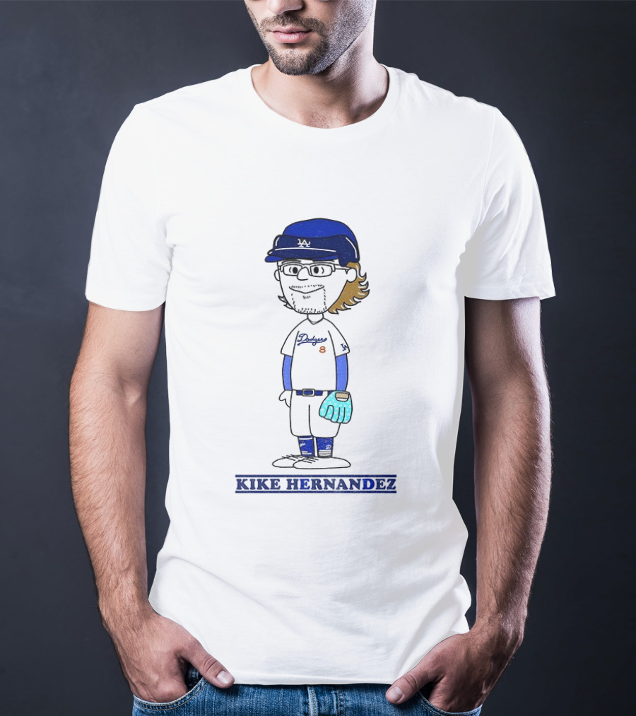 Peanuts Kike Hernandez Los Angeles Dodgers Baseball Player Collaboration 2025 T-Shirt