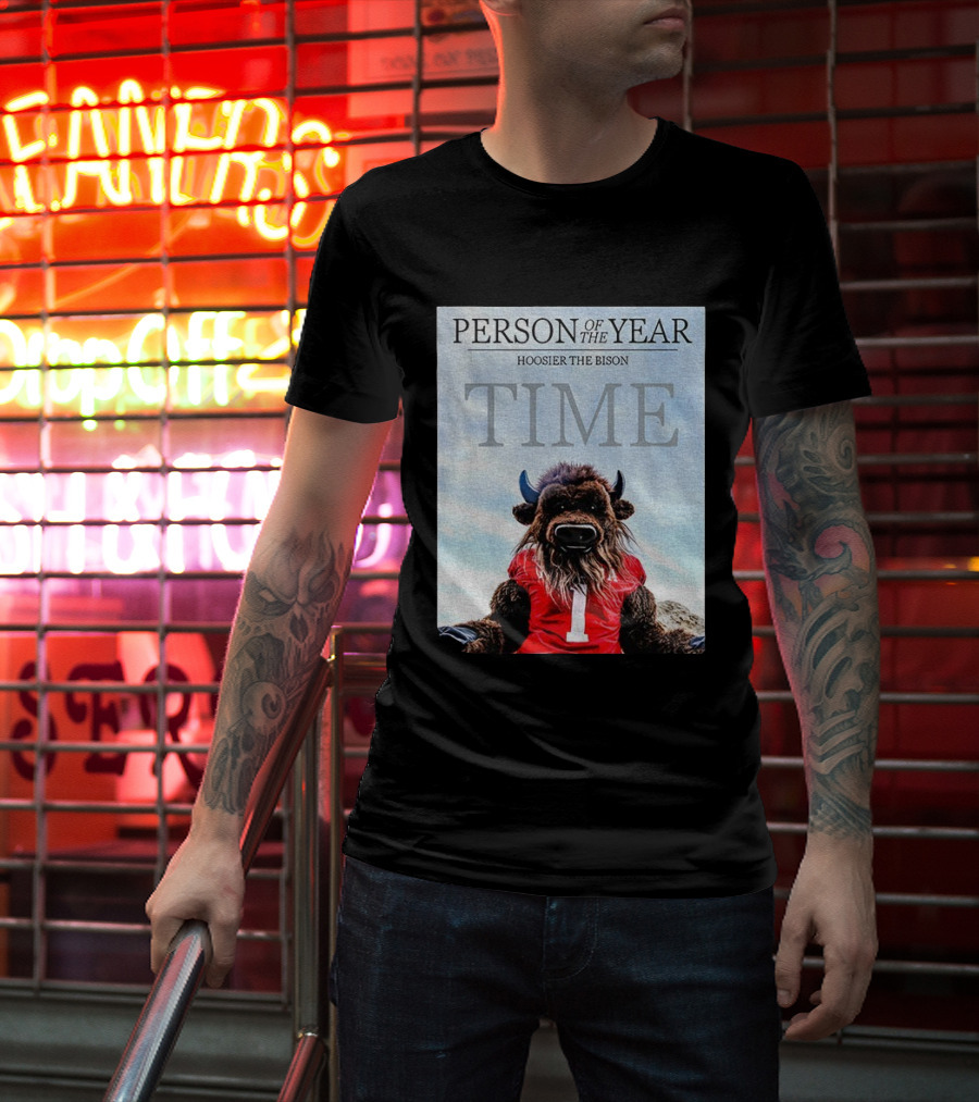 Indiana Hoosiers Football Hoosier The Bison Person Of The Year TIME T-Shirt