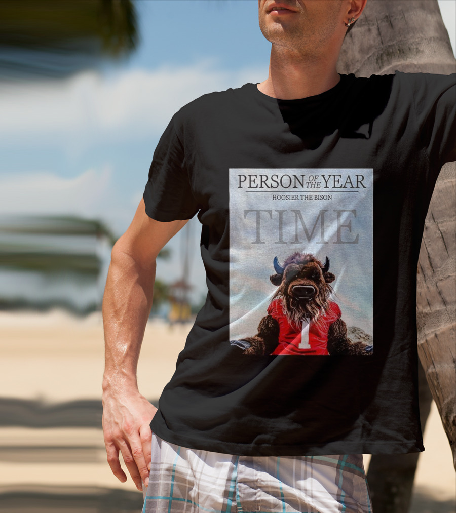Indiana Hoosiers Football Hoosier The Bison Person Of The Year TIME T-Shirt