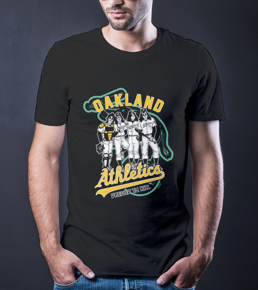 Oakland Athletics X Dressed To Kill Baseball Team Collaboration T-Shirt