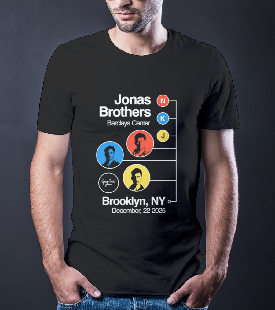 Jonas Brothers Barclays Center Brooklyn NY December 22 2025 Silhouette Circles T-Shirt