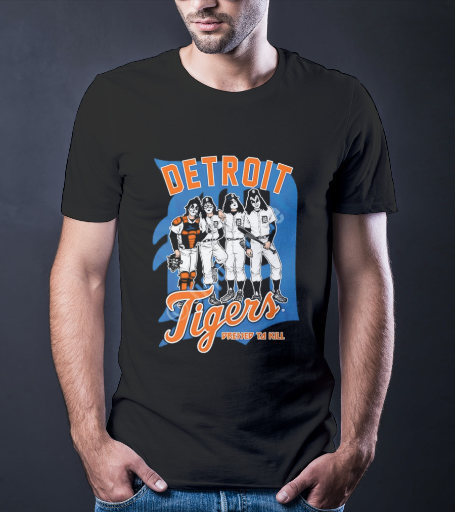 Detroit Tigers Dressed To Kill Vintage Rock T-Shirt