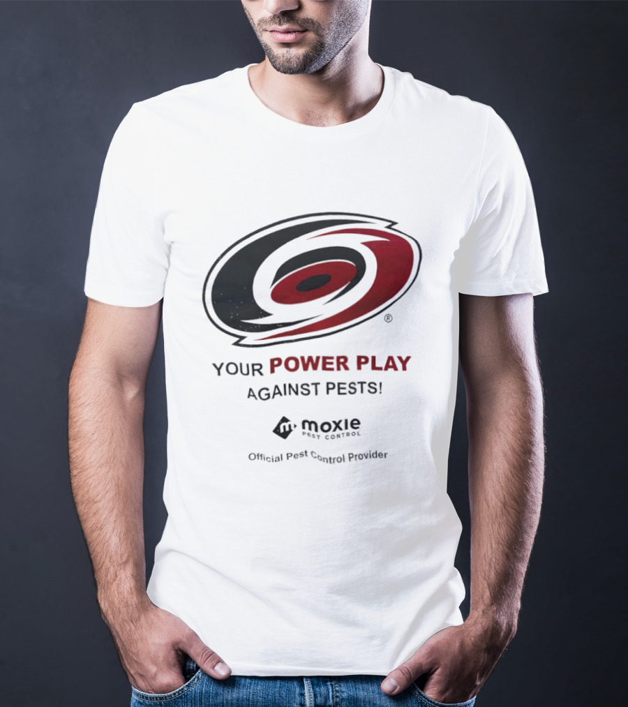 Carolina Hurricanes Power Play Against Pests With Orkin Pest Control T-Shirt
