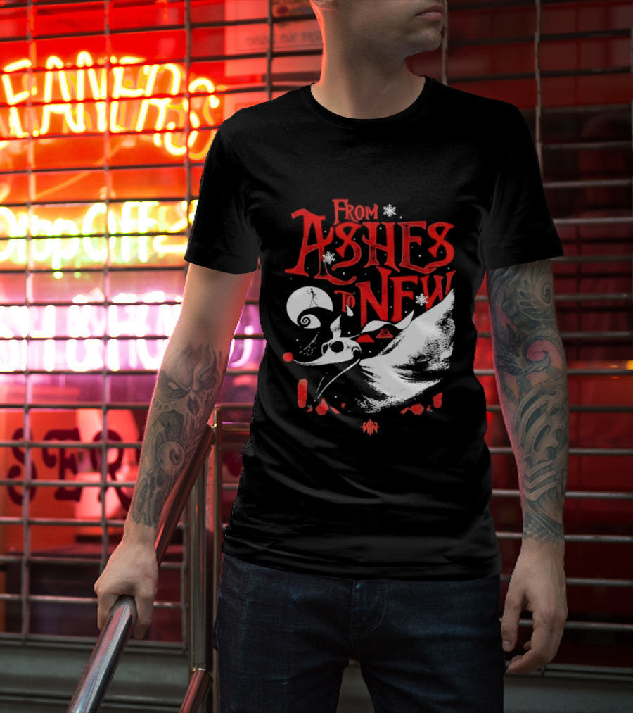 From Ashes To New Nightmare Before Christmas Skull 2025 T-Shirt