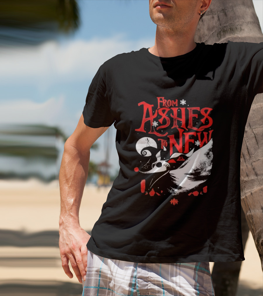 From Ashes To New Nightmare Before Christmas Skull 2025 T-Shirt