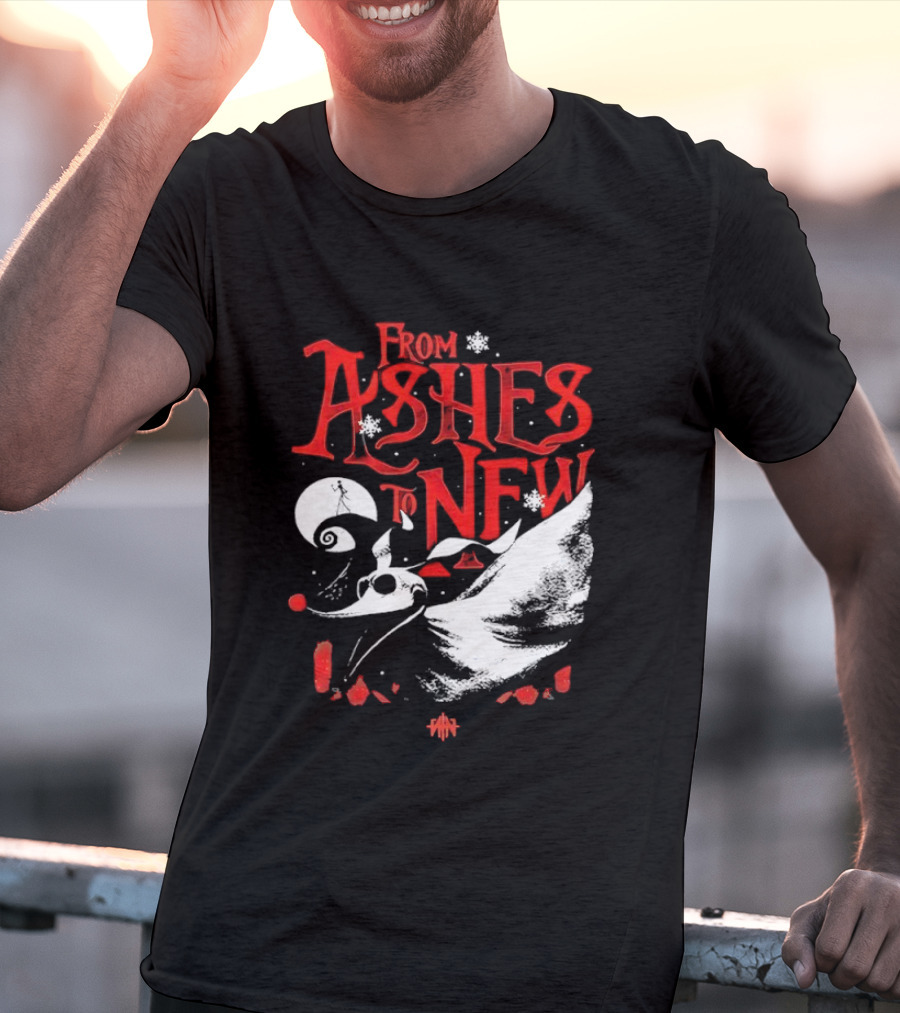 From Ashes To New Nightmare Before Christmas Skull 2025 T-Shirt