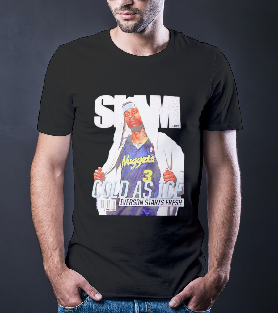 Slam Allen Iverson Cold As Ice Nuggets 3 Iverson Starts Fresh T-Shirt