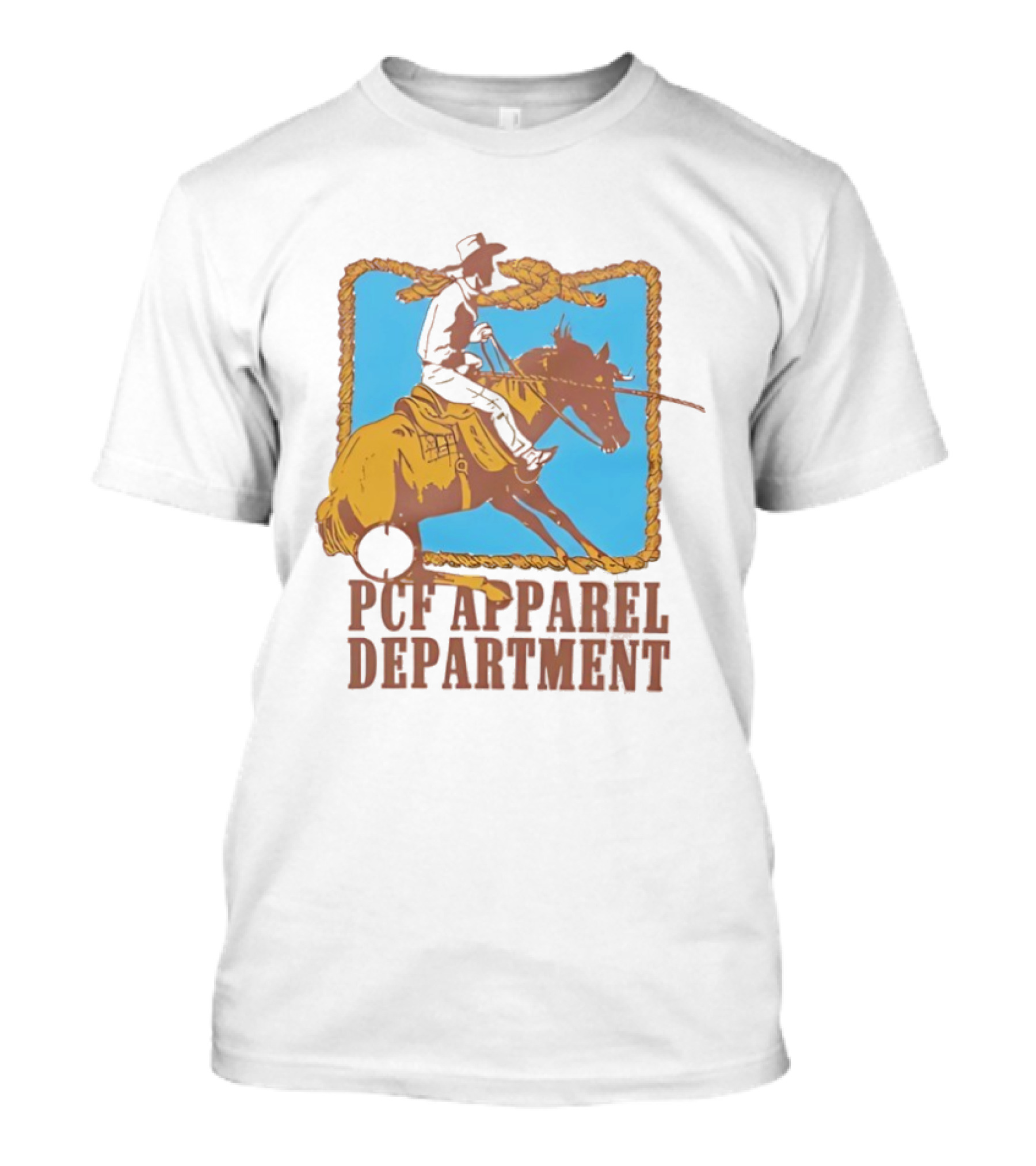 PCF Apparel Department Cowboy Horse Rope Border T-Shirt