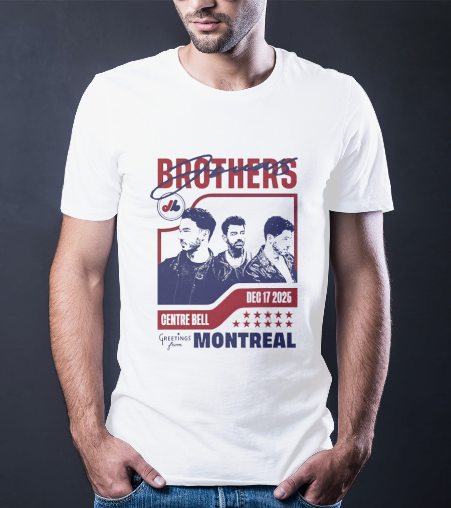 Jonas Brothers Montreal 2025 Centre Bell December 7 Concert Greetings T-Shirt