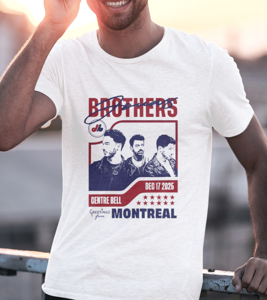 Jonas Brothers Montreal 2025 Centre Bell December 7 Concert Greetings T-Shirt