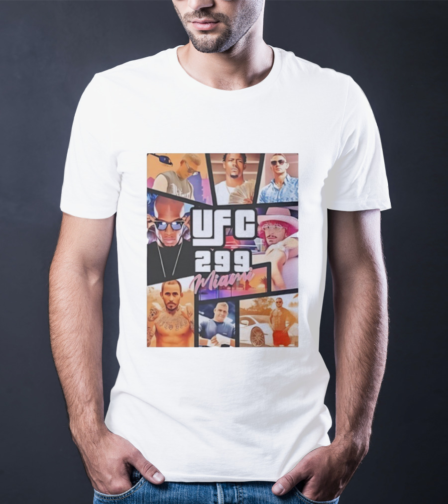 UFC 299 Miami Grand Theft Auto T-Shirt