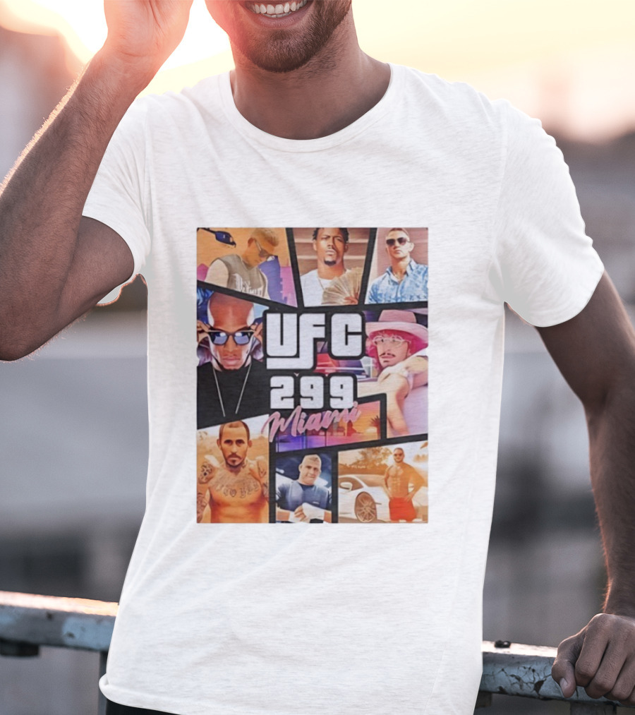 UFC 299 Miami Grand Theft Auto T-Shirt