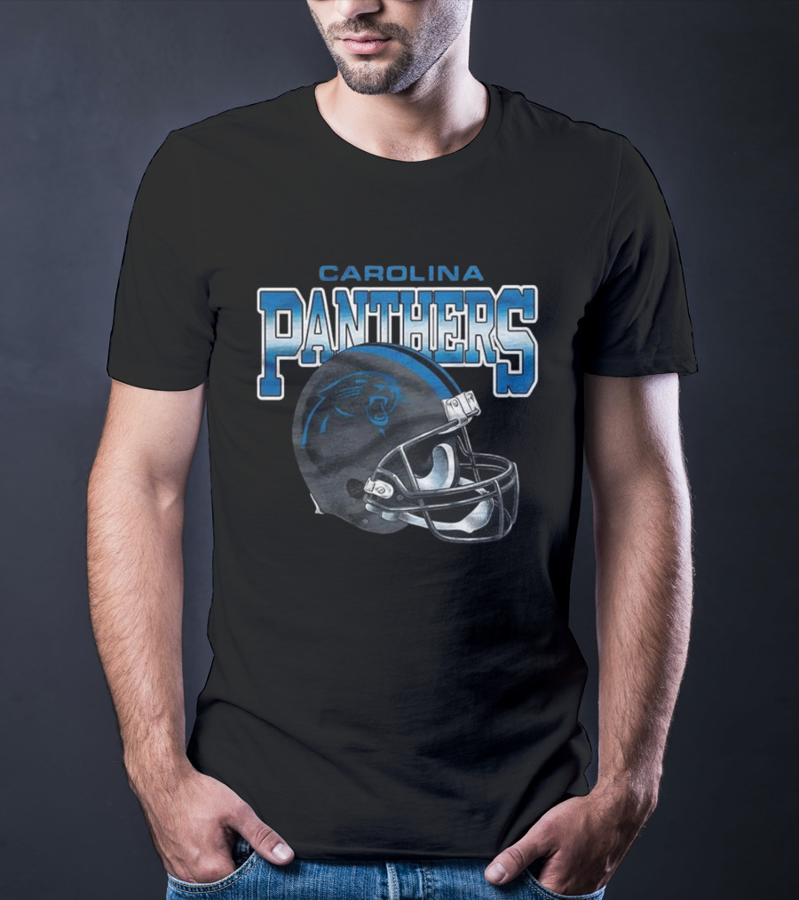 Carolina Panthers Gradient Helmet Football Lover T-Shirt