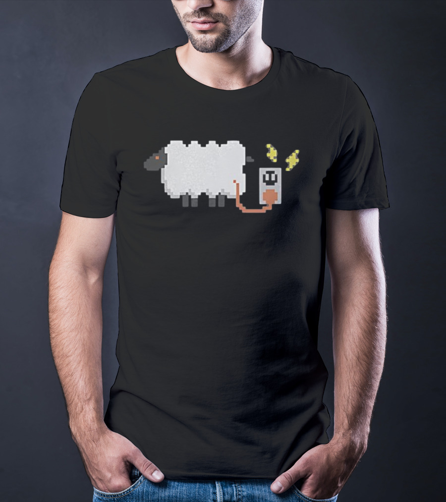Pixel Art Electric Sheep Plugging In Wil Wheaton T-Shirt