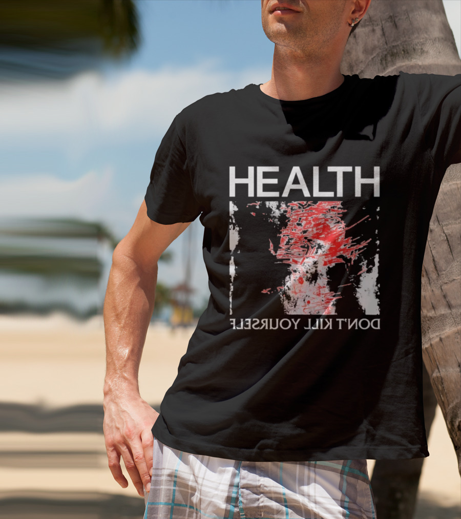 HEALTH Don't Kill Yourself Red Brush Strokes T-Shirt