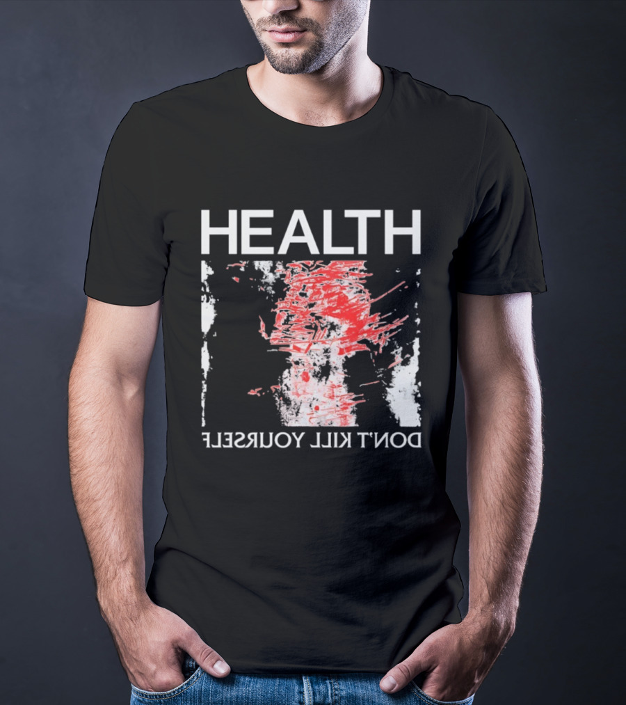 HEALTH Don't Kill Yourself Red Brush Strokes T-Shirt