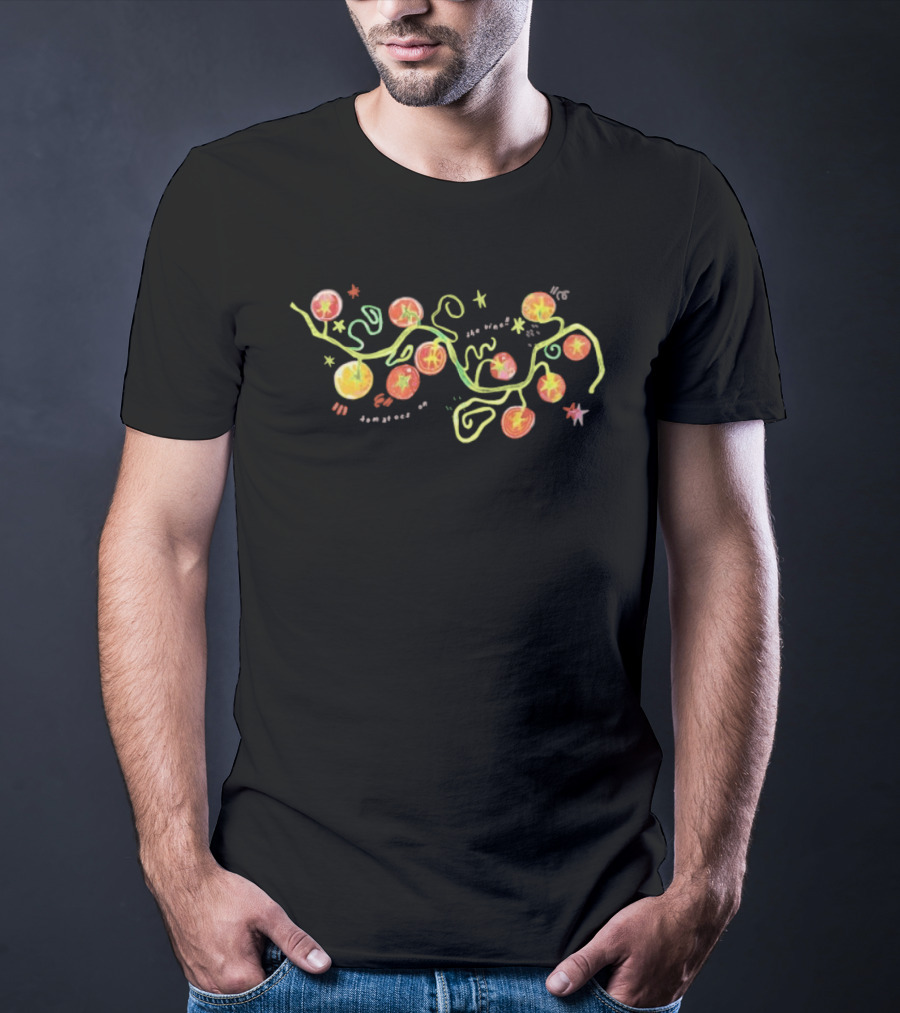 The Vine Tomato On Stars And Swirls T-Shirt