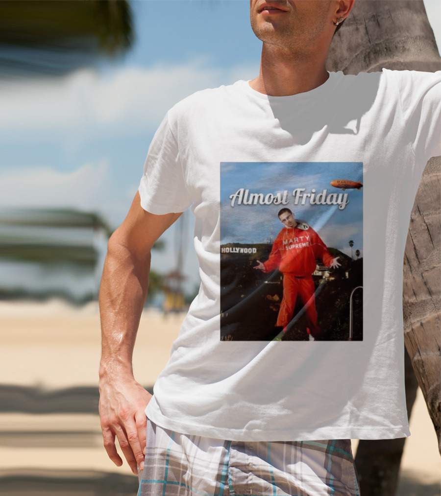 Almost Friday Marty Supreme Hollywood Hills Sky Blimp T-Shirt