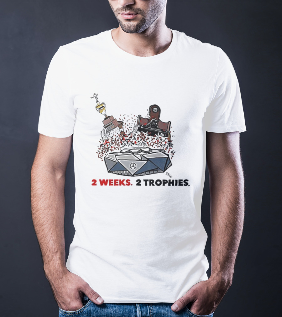 Georgia Bulldogs Football SEC Southeastern Conference 2 Weeks 2 Trophies T-Shirt