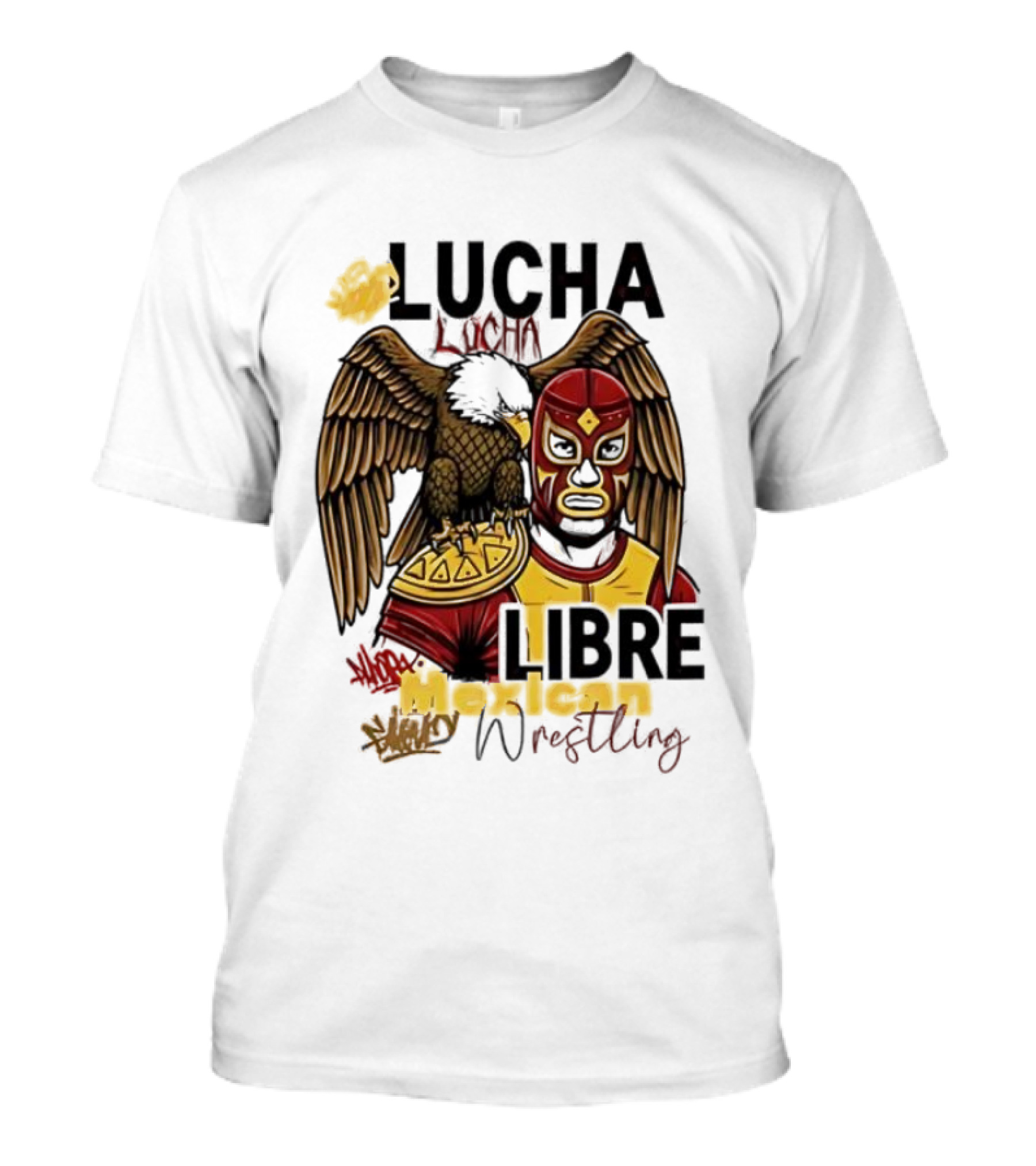 Mexican Wrestlin Lucha Libre Classic Eagle Masked Fighter T-Shirt