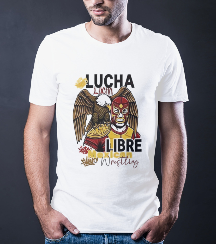 Mexican Wrestlin Lucha Libre Classic Eagle Masked Fighter T-Shirt