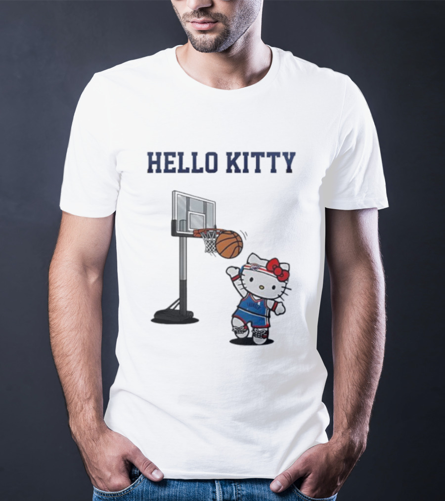 Hello Kitty Oklahoma City Thunder Basketball Collaboration Holiday Fan Favorite T-Shirt