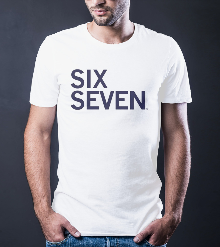 Six Seven 6 7 Text Iconic T-Shirt
