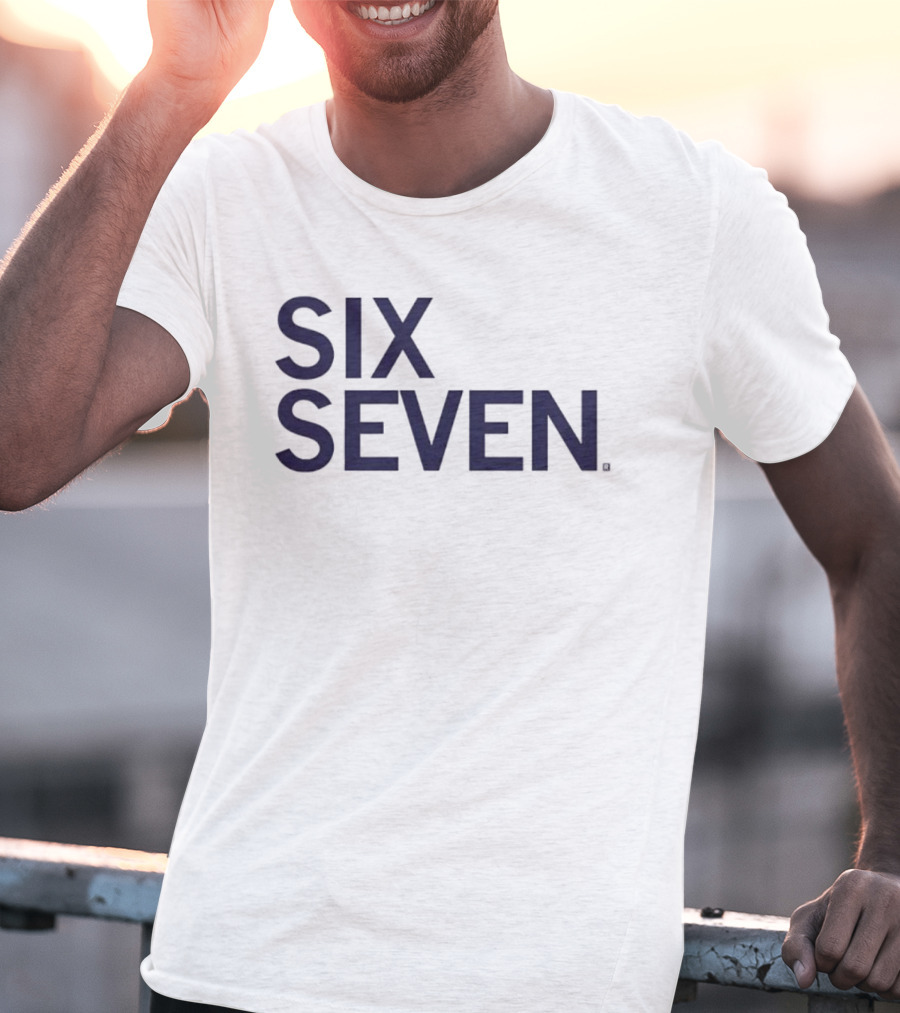 Six Seven 6 7 Text Iconic T-Shirt
