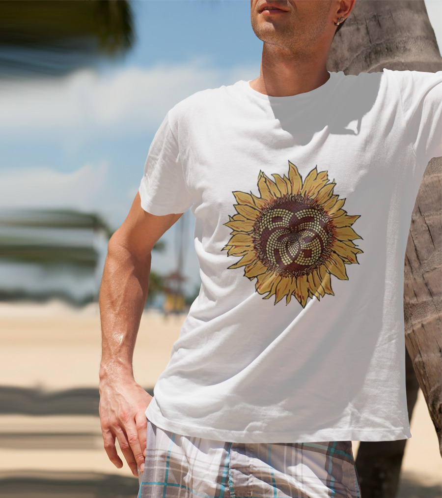 Sunflower Mosaic Pattern Aron Ralston T-Shirt